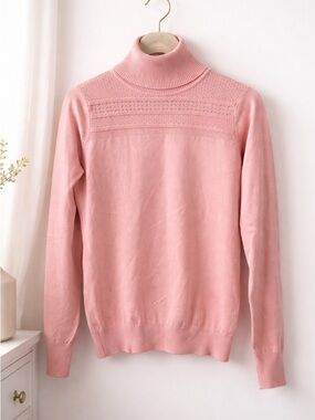 The Limited light Pink Knit turtleneck long sleeve Sweater size medium
